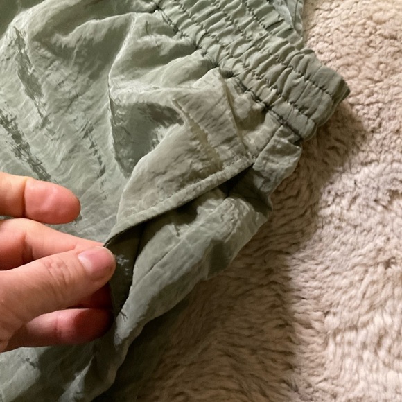 Open Edit Shorts Women's Medium Relaxed Pull On Green Drawstring Waist - Picture 10 of 10